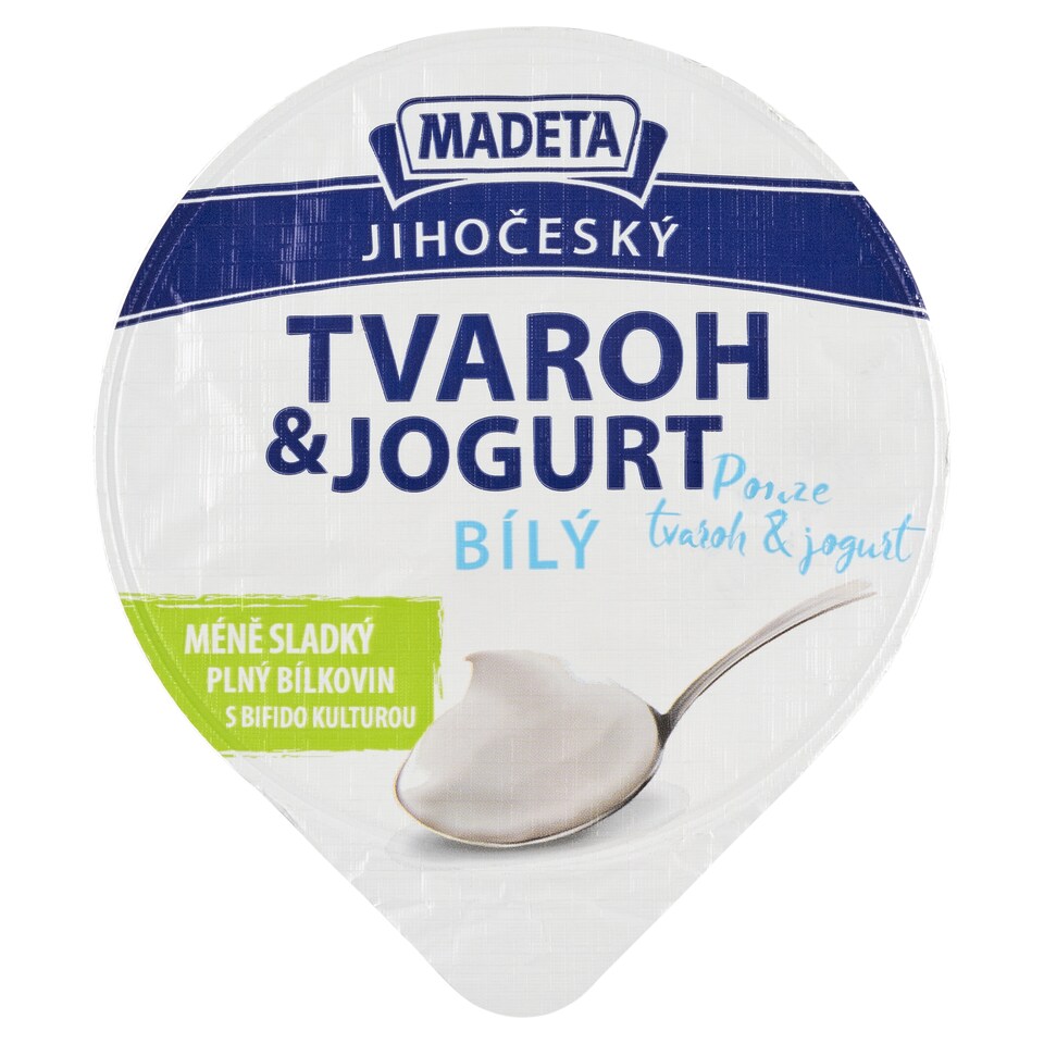 Obrázek 1 pro produkt Madeta Jihočeský tvaroh & jogurt bílý 135g