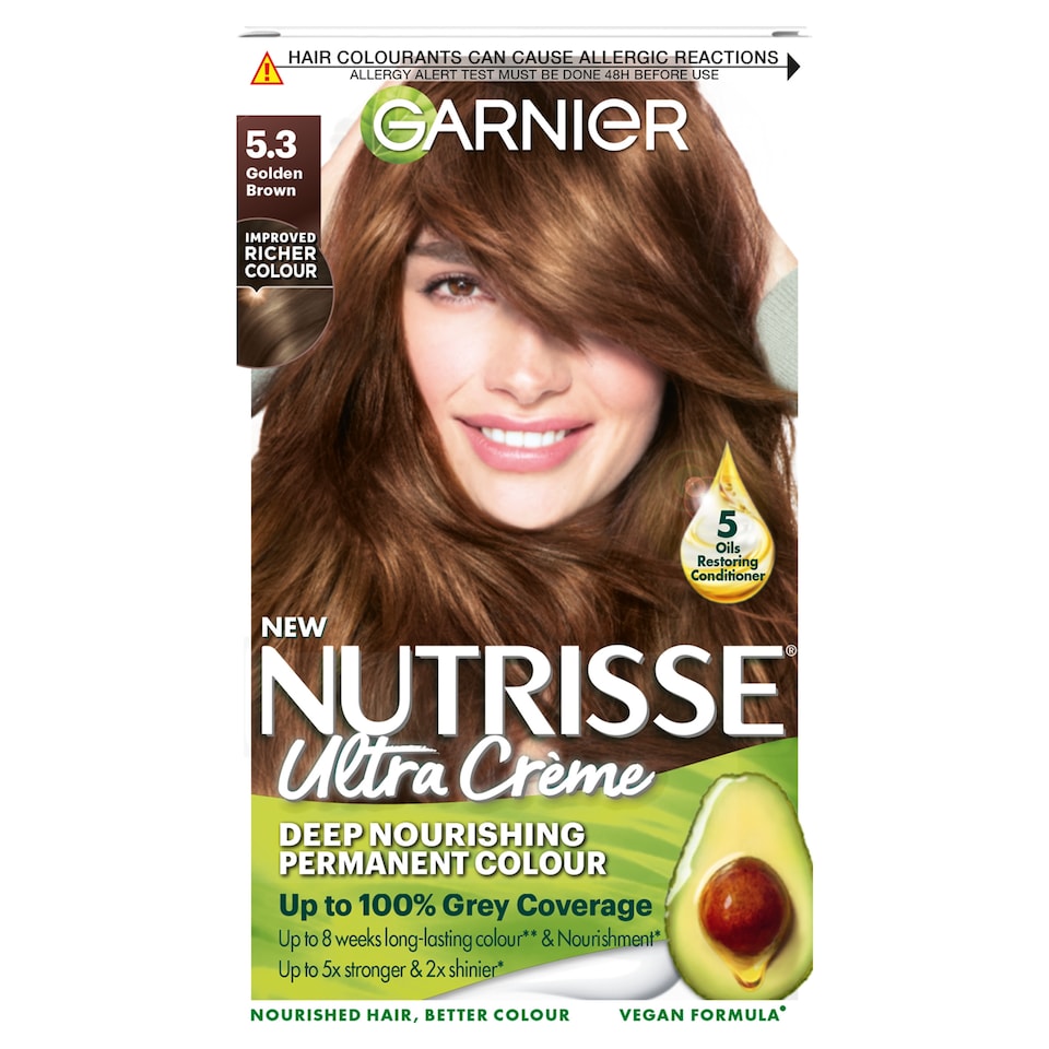 image 1 of Garnier Nutrisse Creme Permanent Hair Colour - Golden Brown 5.3