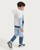 image 3 of F&F Boys 2-Piece Cotton Rich Colour Block Hoodie and Joggers Set in Blue