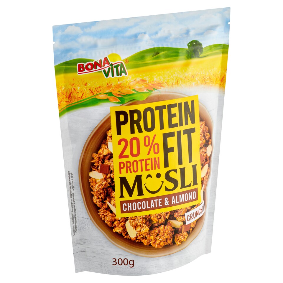 Bonavita Protein Fit ropogós proteines müzli, csokoládéval és mandulával 300 g
