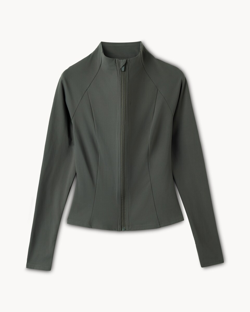 image 1 of F&F Active EVERYHOUR Zip Up Jacket in Khaki