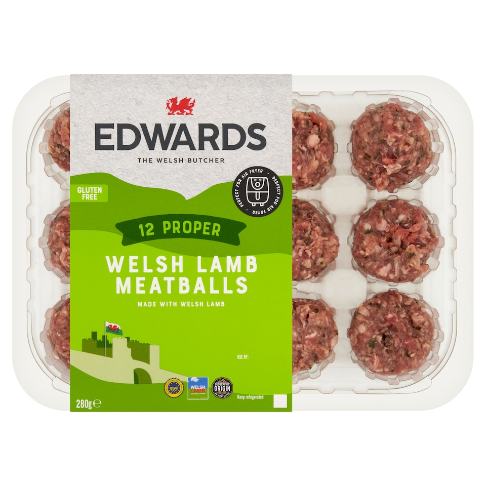 Edwards 12 Welsh Lamb Meatballs 280g