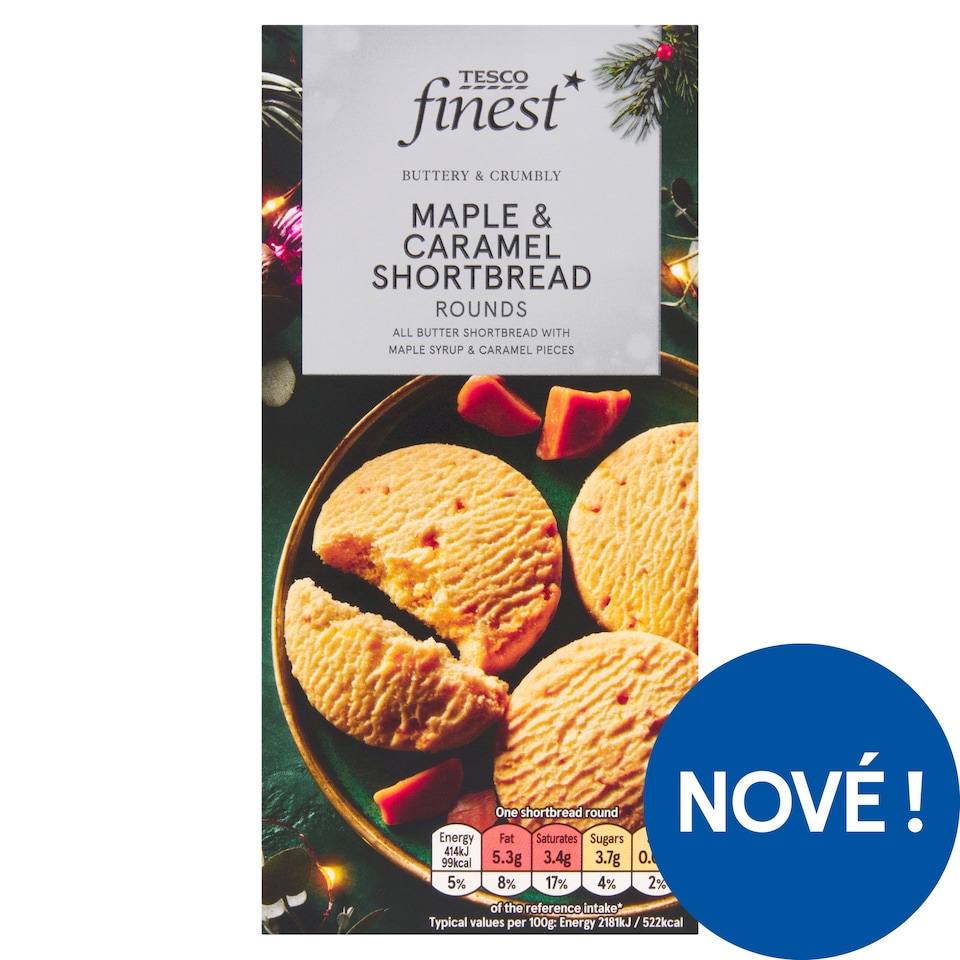 image 1 of Tesco Finest Maple & Caramel Shortbread Rounds 150g