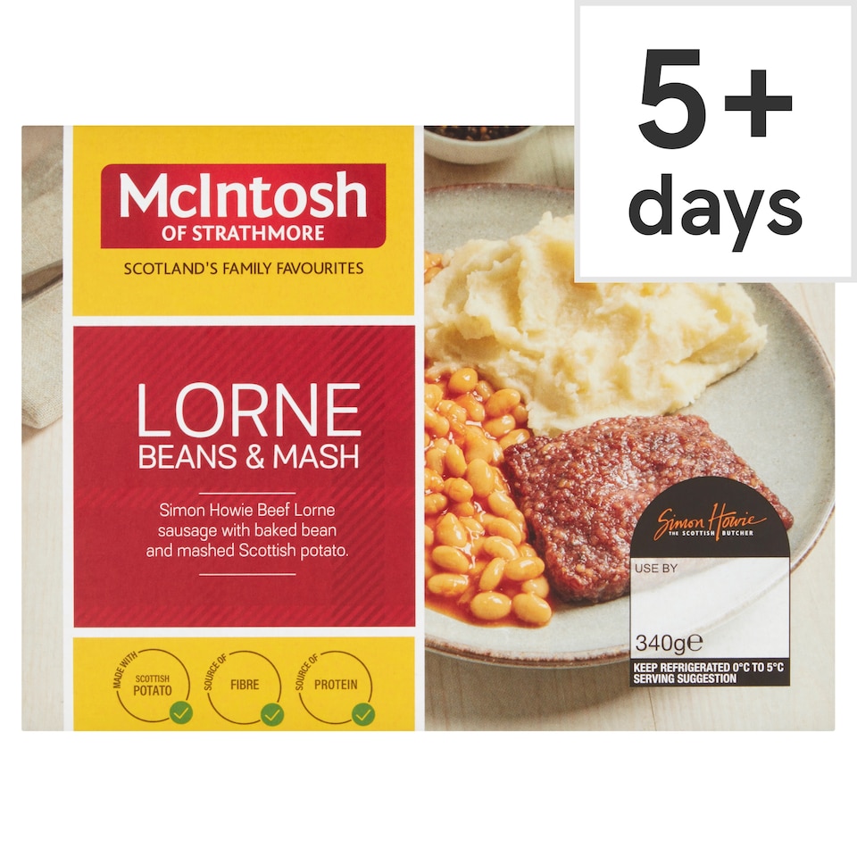 Mcintosh Of Strathmore Lorne Beans & Mash 340G