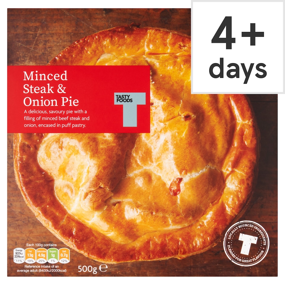 Tasty Foods Minced Steak Pie 500G