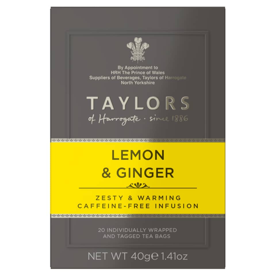 Taylors Lemon & Ginger Infusion Tea Bags 20 Pack 40G