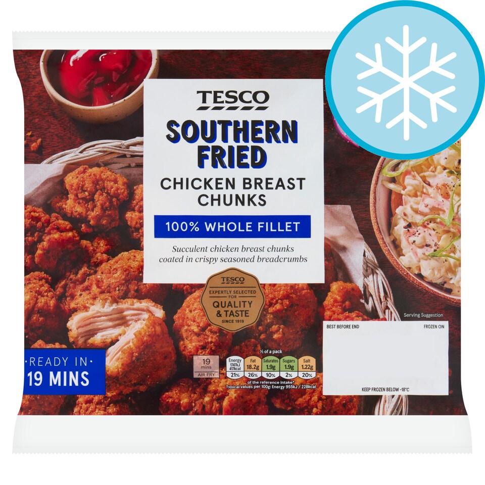 Tesco Southern Fried Chicken Breast Chunks 400g