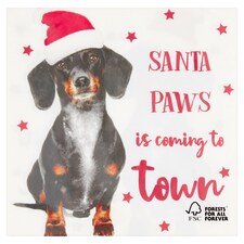 Tesco Santa Paws Napkin 3Ply 20 Pack