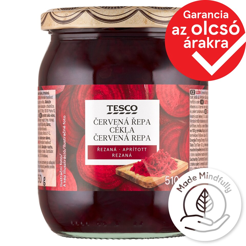 Tesco Shredded Sweet Beetroot in Sour Brine 510 g