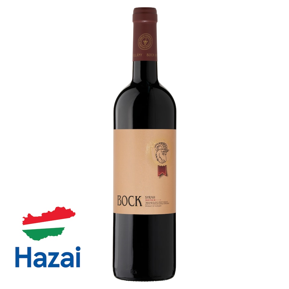 Bock Villányi Syrah prémium száraz vörösbor 15% 750 ml 1. kép
