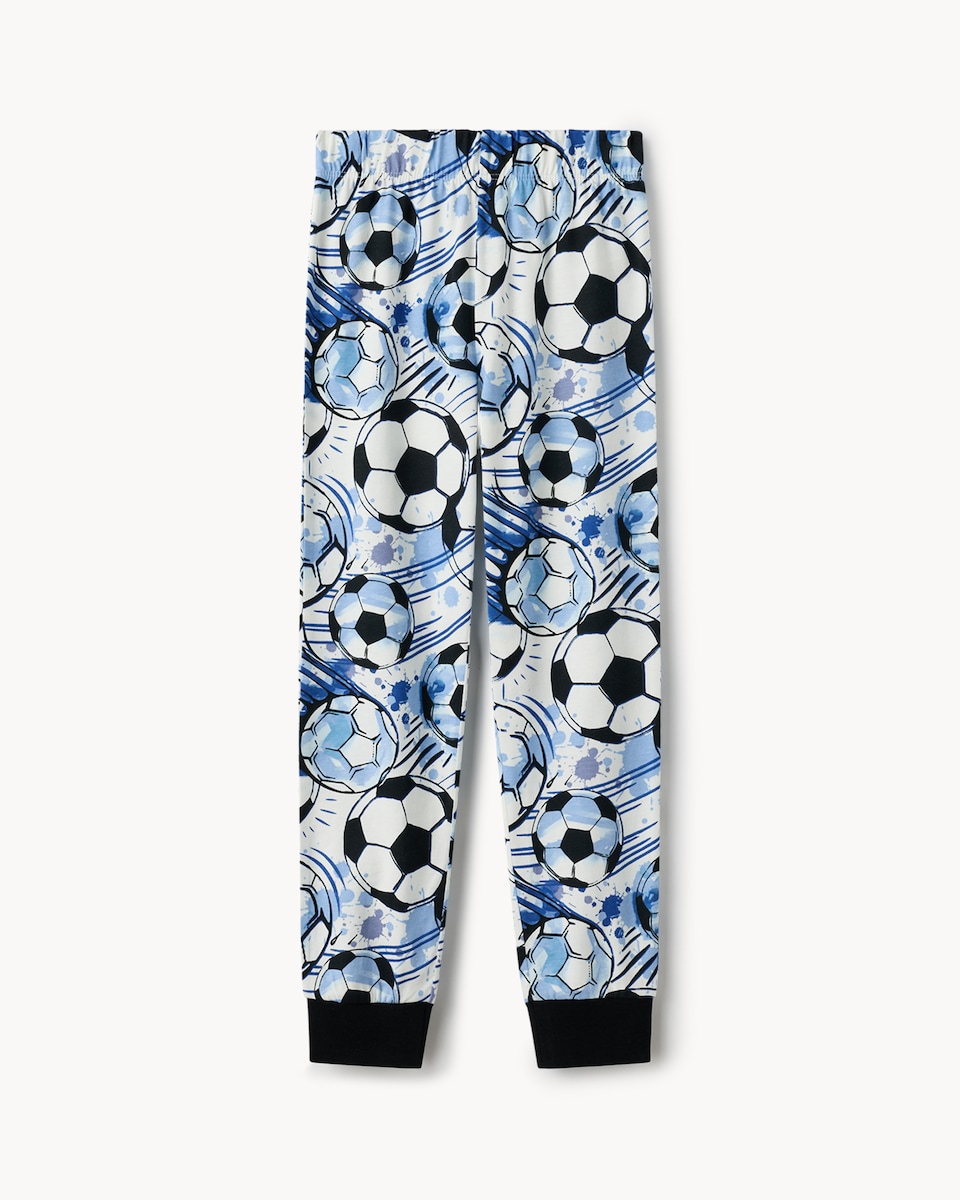image 1 of F&F Boys Pure Cotton Football Pyjama Set in Multi