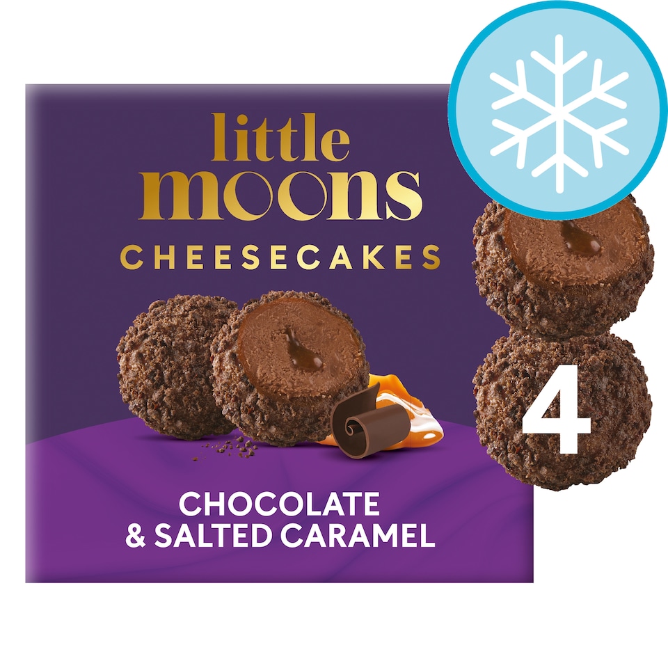 image 1 of Little Moons Chocolate & Salted Caramel Mochi Cheesecakes 4x30g
