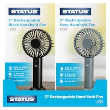 Status 3" Rechargeable Hand Held Fan.