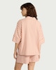 image 2 of F&F Striped Button Up Co-ord Shirt with Linen in Multi Orange