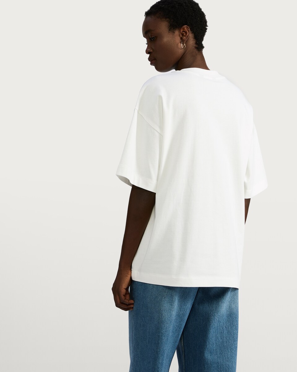 image 1 of The F&F Edit Oversized Los Angeles Print T-Shirt in White