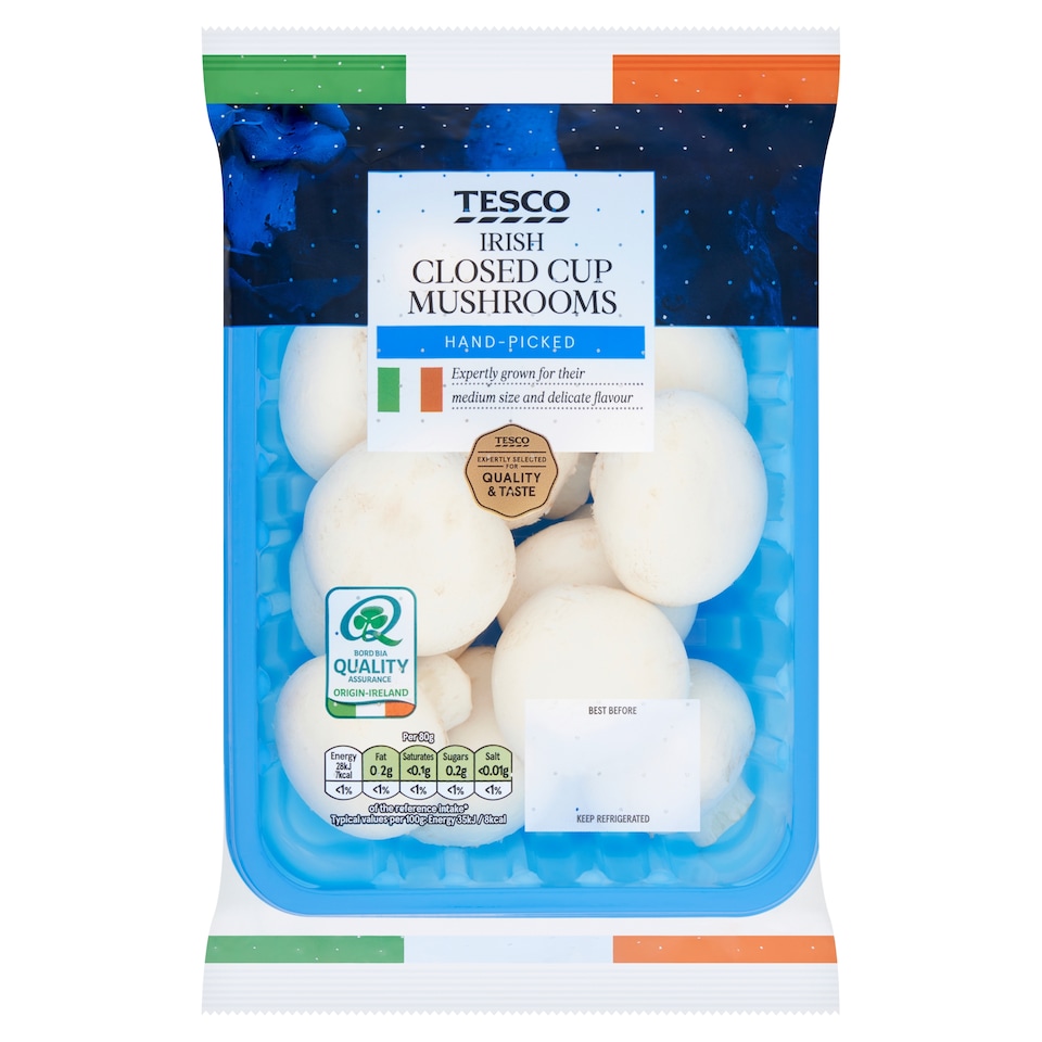 Tesco Closed Cup Mushroom 300G