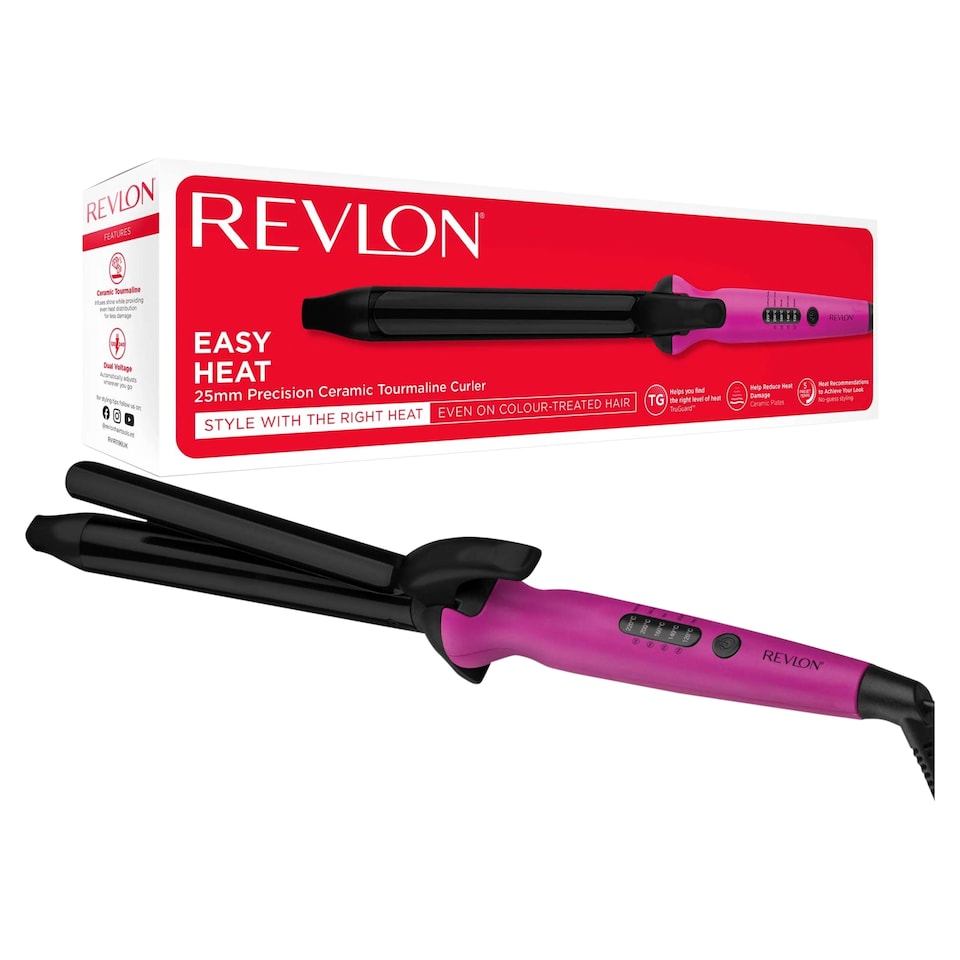 image 1 of Revlon Easy Heat Precision Ceramic Curler 25mm