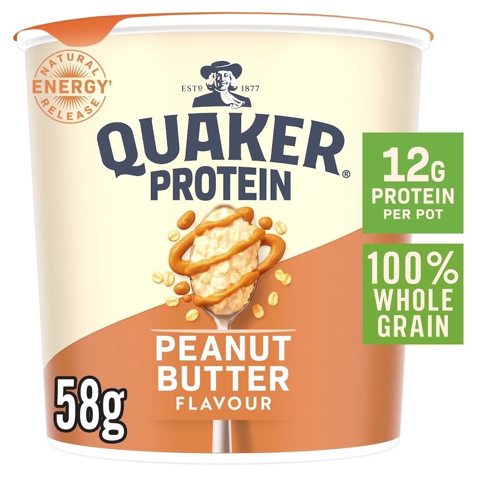 image 1 of Quaker Protein Porridge Pot - Peanut Butter Flavour 58g