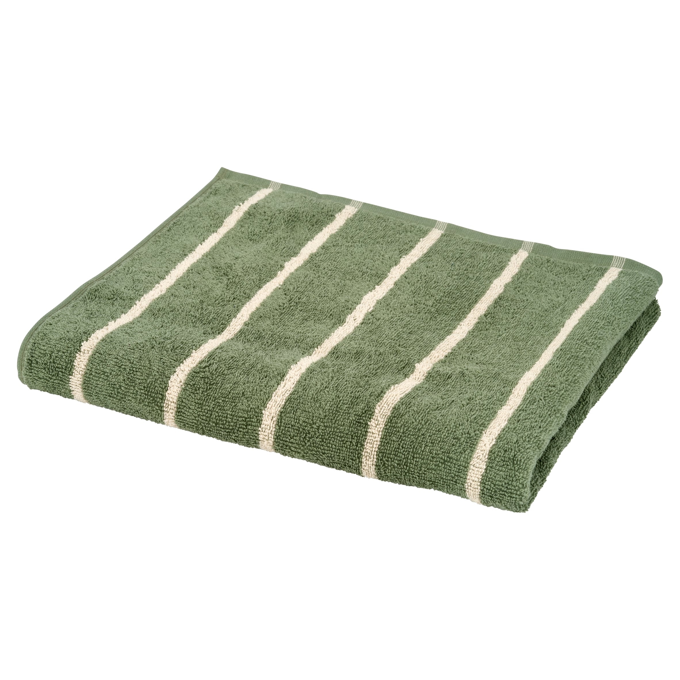 F&F Home Green Stripe Bath Towel