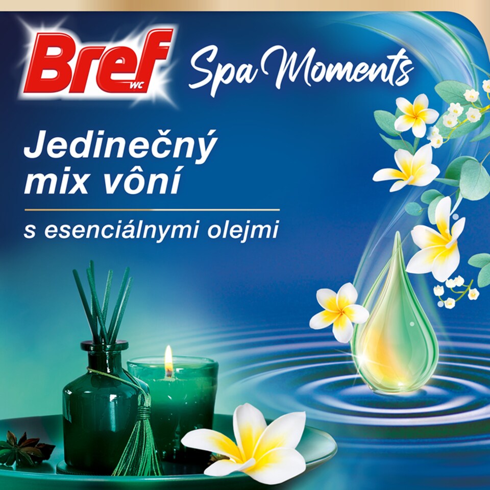 obrázok 1 z Bref Spa Moments Serenity tuhý WC blok 2 x 50 g