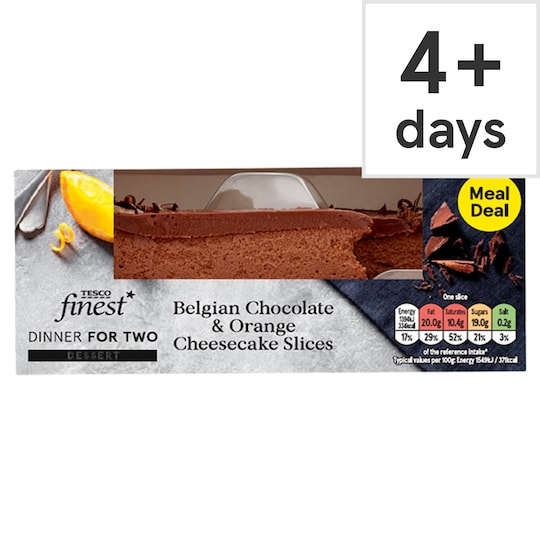 Tesco Finest Chocolate & Orange Cheesecake Slices 180G Tesco Groceries