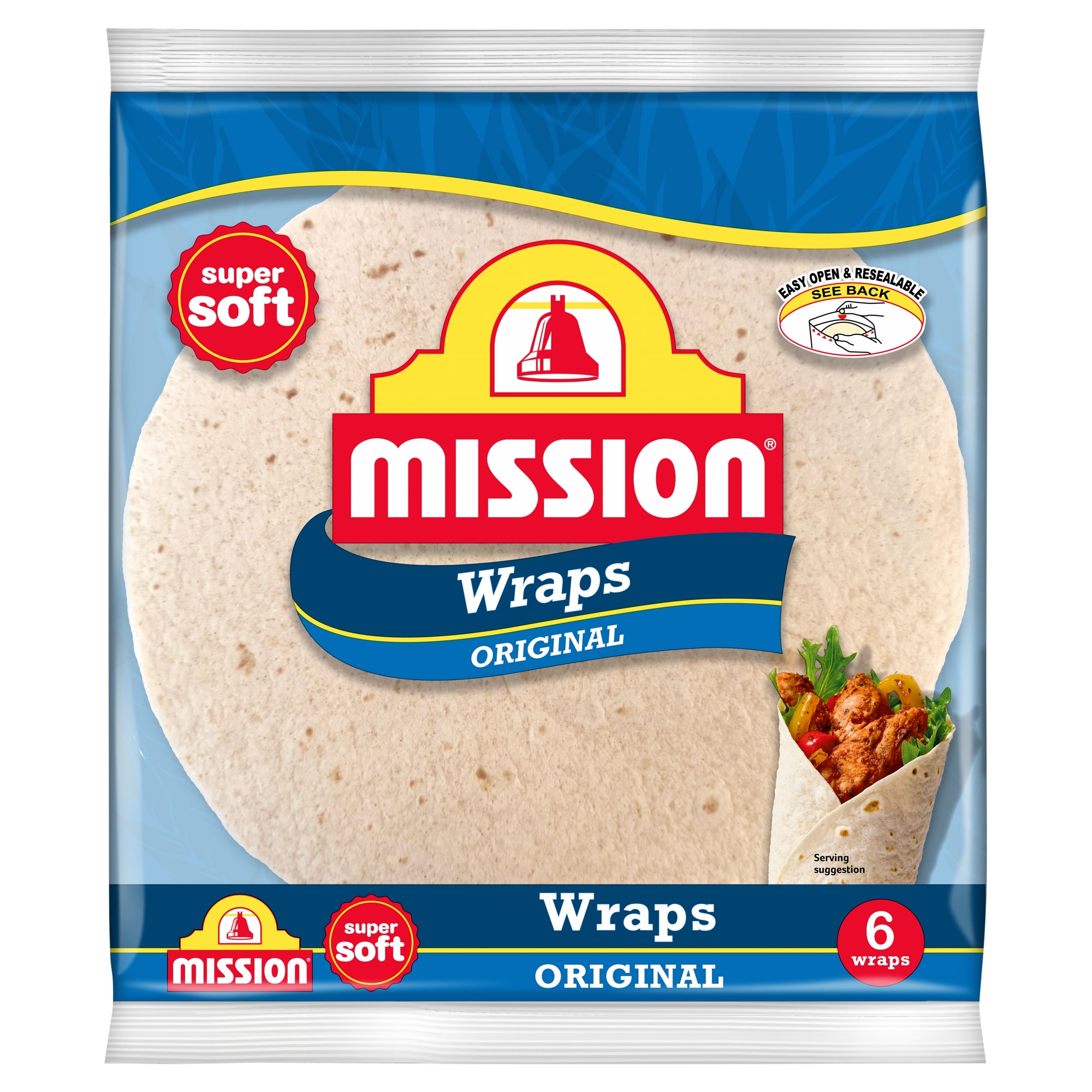Mission Original Tortilla Wraps 6 Pack