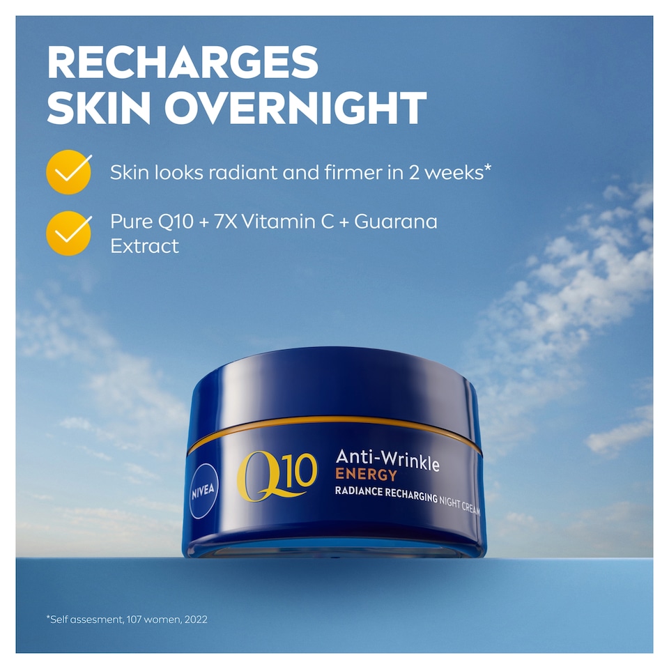 image 1 of NIVEA Q10 Energy Recharging Night Cream Moisturiser 50ml