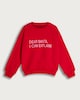 image 4 of F&F Girls Cotton Rich Dear Santa Slogan Sweatshirt in Red