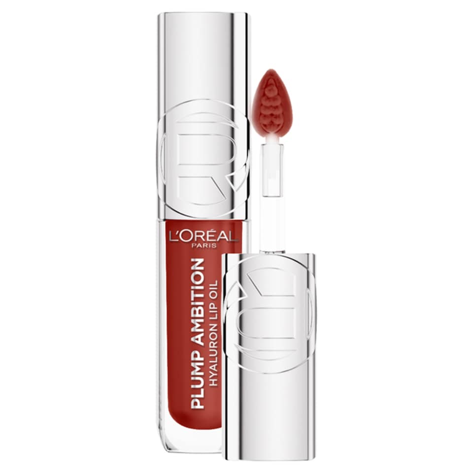 image 1 of L'Oréal Paris Plump Ambition Lip Oil, 485 Wine O'Clock, 5ml