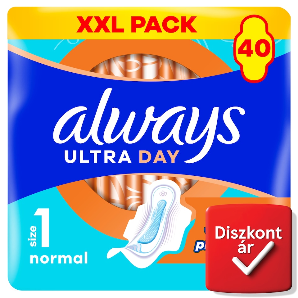 image 1 of Always Ultra Day Sanitary Towels Normal (Size 1) Wings x 40 Pads