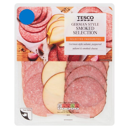 Tesco German Style Meat & Cheese Selection 120G Tesco Groceries