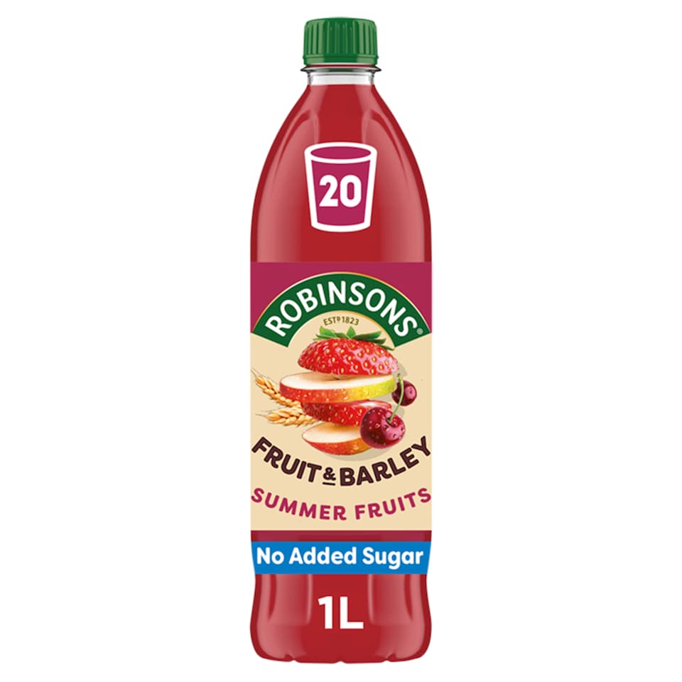 image 1 of Robinsons Fruit & Barley with Vitamins Summer Fruits Squash 1L