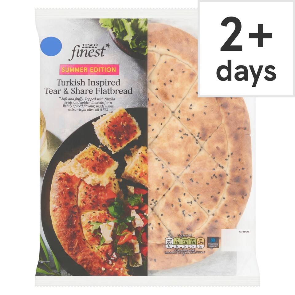 Tesco Finest Turkish Inspired Tear & Share Flatbread 330G Tesco Groceries