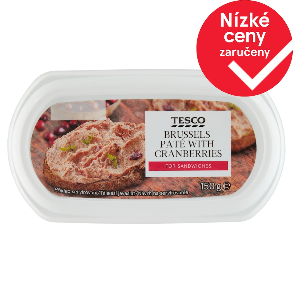 Tesco Bruselská paštika s brusinkami 150g