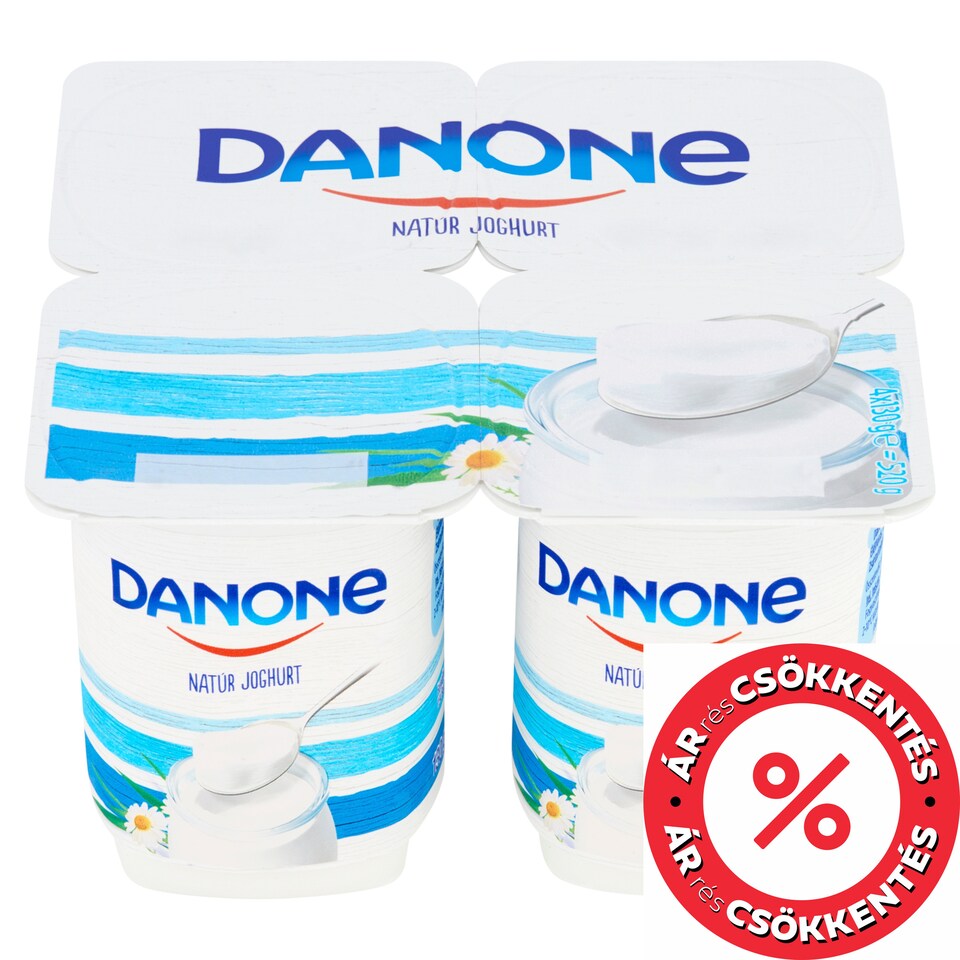 Danone élőflórás natúr joghurt 4 x 130 g