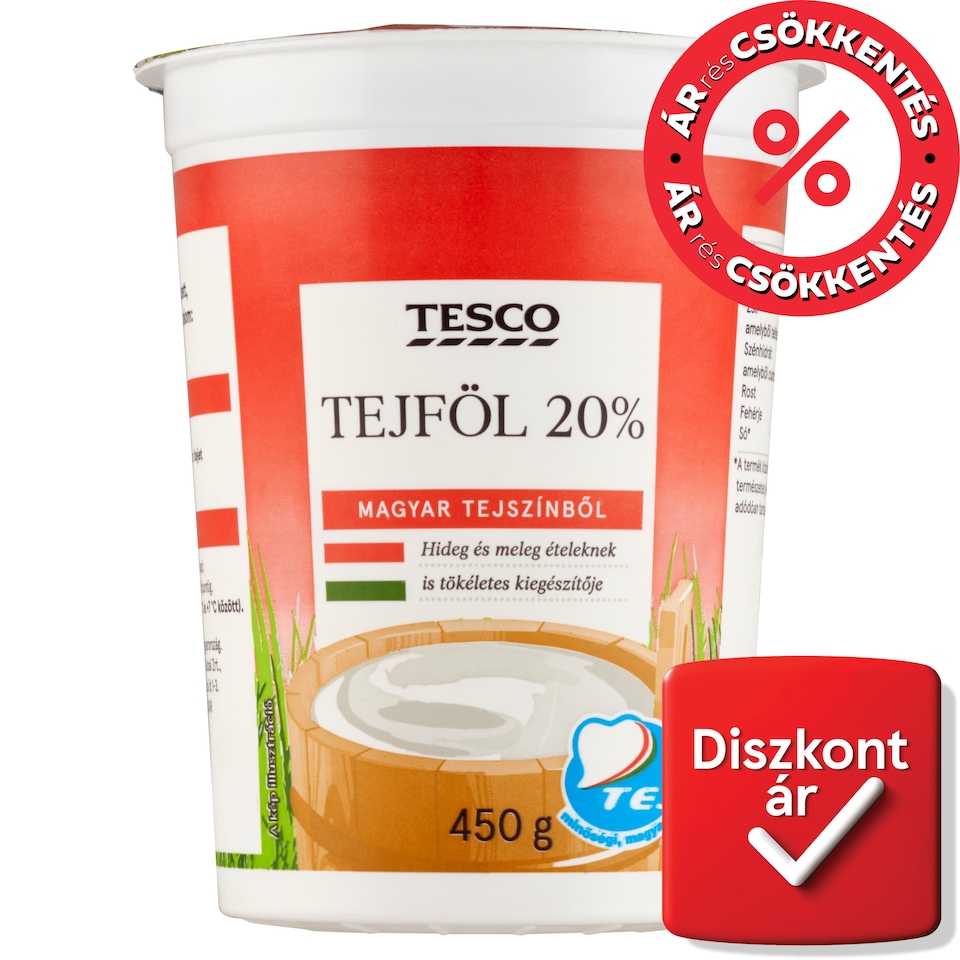 Tesco tejföl 20% 450 g