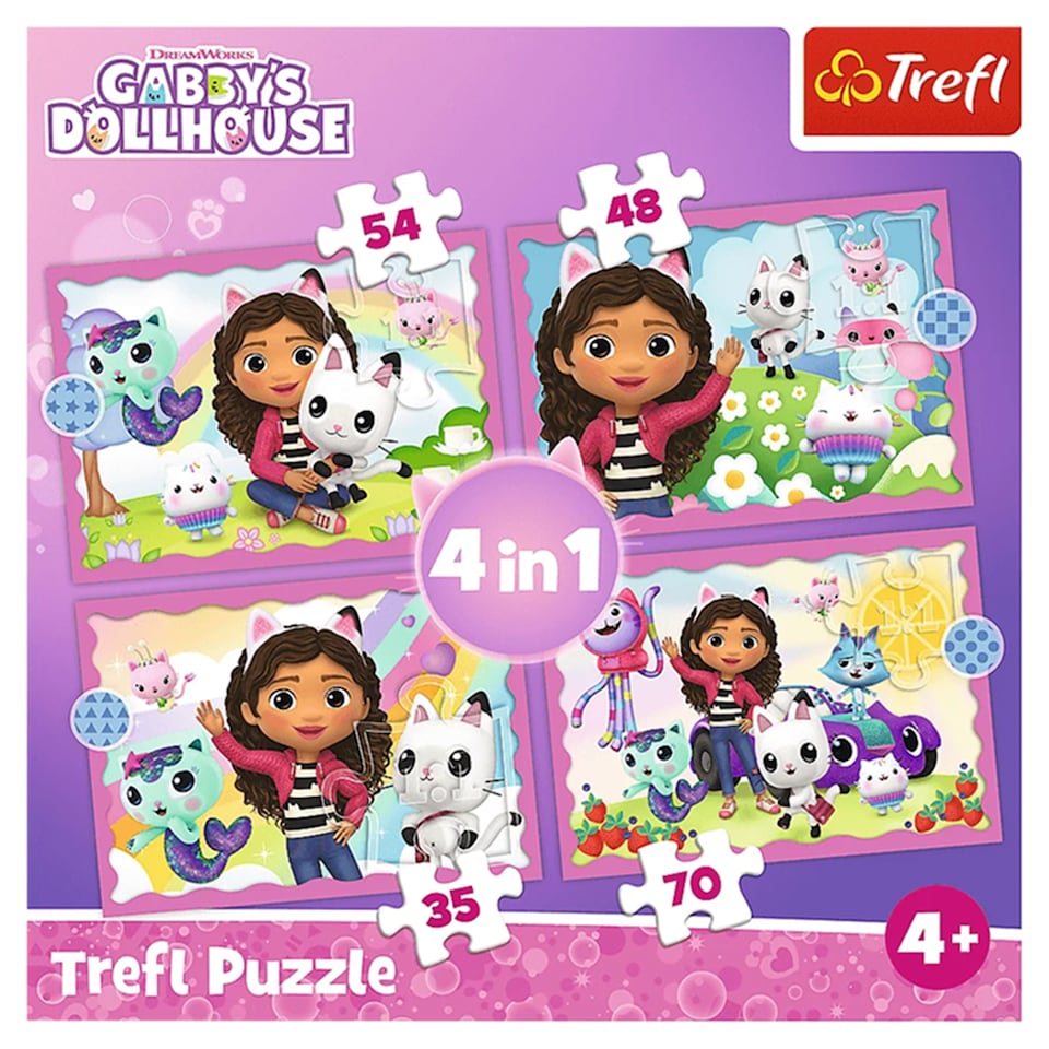 Gabby's Dollhouse 4in1 Puzzle 