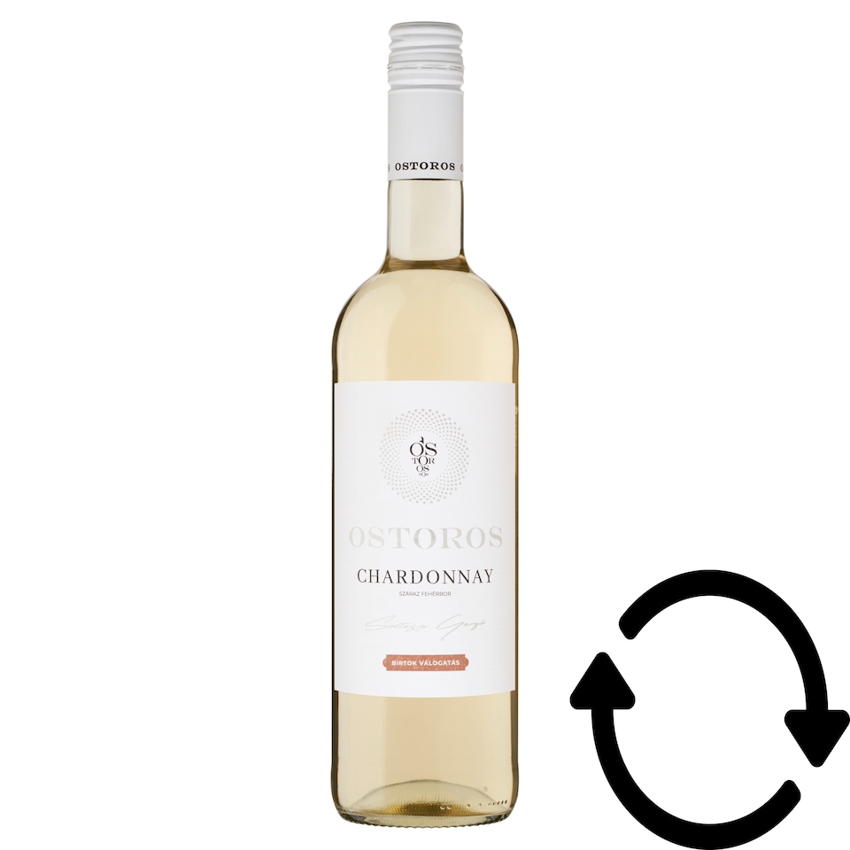 Ostorosbor Chardonnay száraz fehérbor 11,5% 750 ml 1. kép