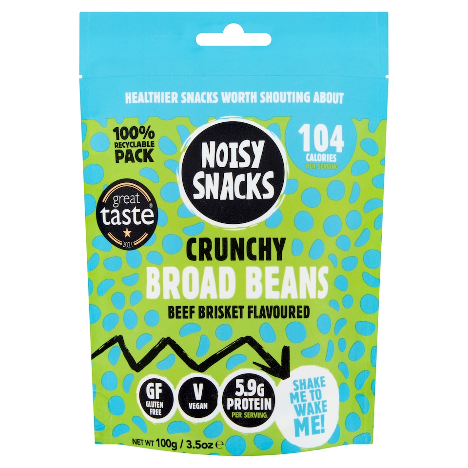 Noisy Snacks Broad Beans Beef Brisket Flavoured 100G