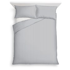 F&F Home Bedding Grey Stripe Duvet Set Double