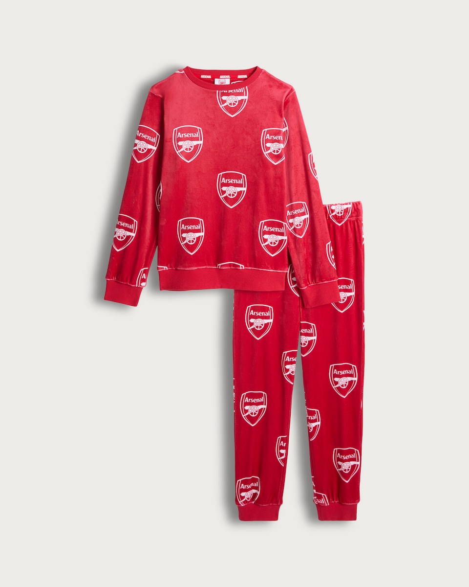 image 1 of Arsenal Football Club Minky Pyjama Set in Red