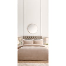 West Park Champagne Leaf Pinsonic Velvet Duvet Set King