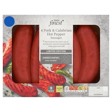 Tesco Finest 4 Pork & Calabrian Hot Pepper Sausages 440g