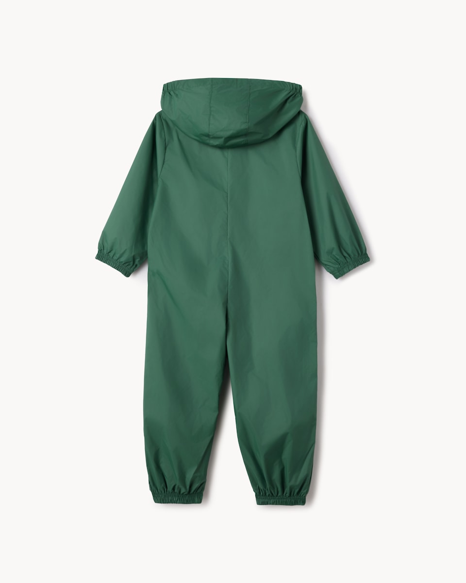 image 1 of F&F School Unisex Zip Up Puddlesuit in Green