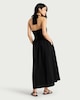 image 3 of F&F Halter Neck Maxi Dress in Black