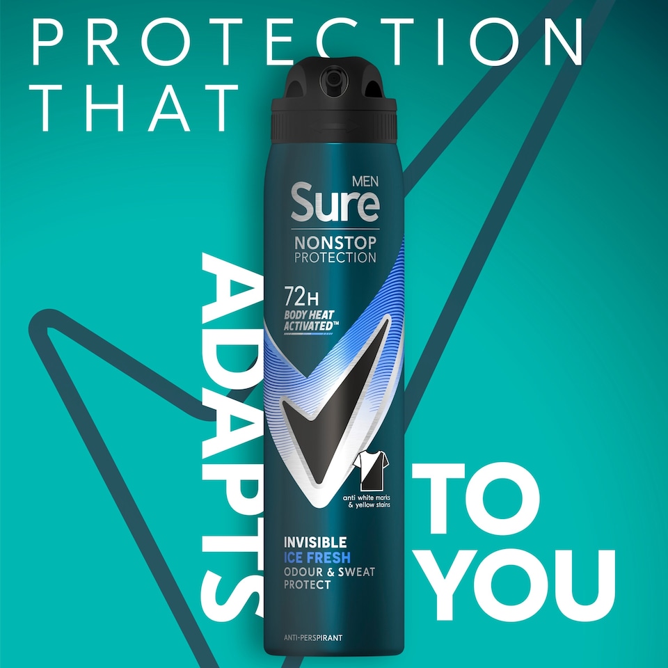 image 1 of Sure Men Invisible Ice Fresh 72h Nonstop Protection Antiperspirant Deodorant 250ml