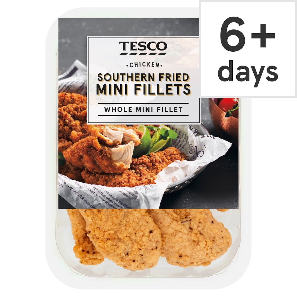 Tesco Southern Fried Breaded Chicken Mini Fillets 305G