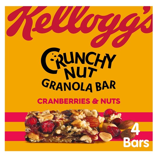 Kellogg's Crunchy Nut Bar Cranberry & Nut 4X32g