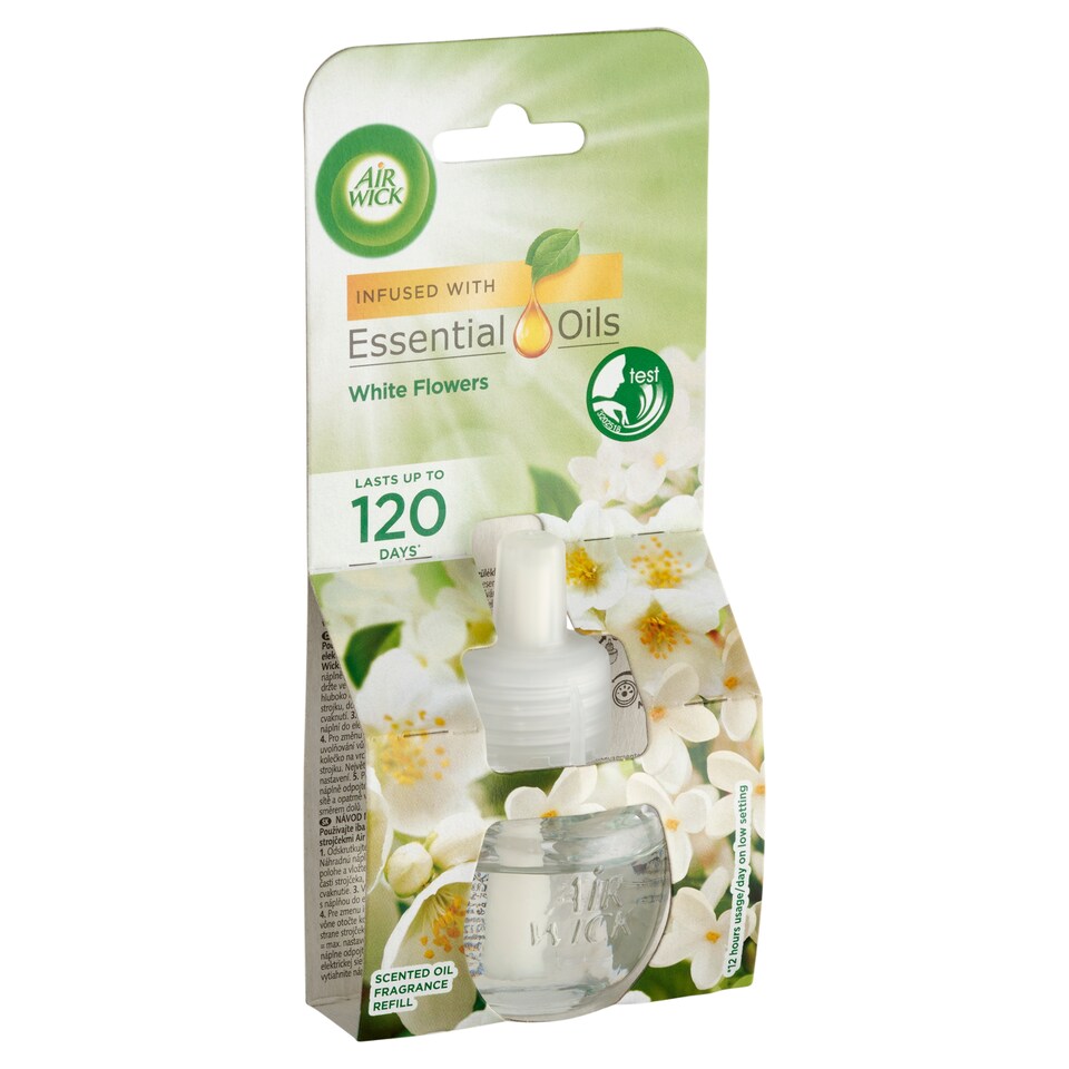 Air Wick Essential Oils Fehér Virágok elektromos utántöltő légfrissítő készülékhez 19 ml  1. kép