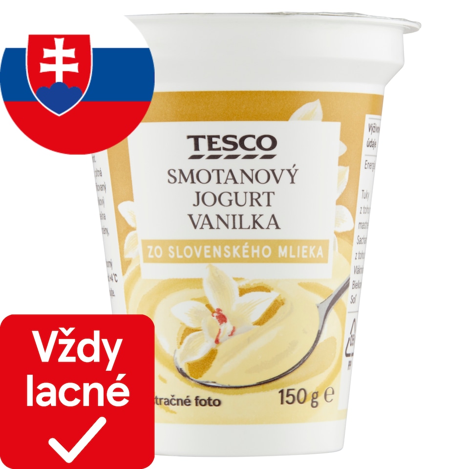 Tesco Smotanový jogurt vanilka 150 g
